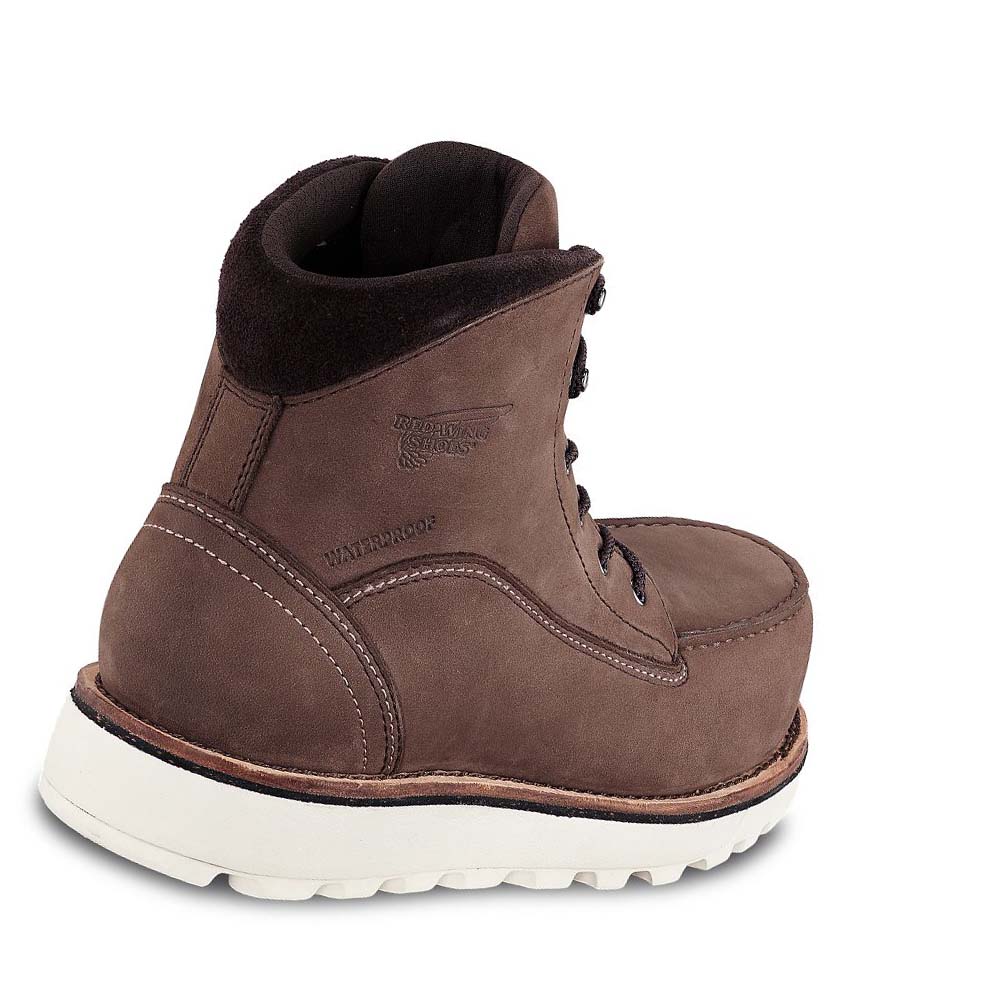 Red Wing Traction Tred Lite 6-inch Waterproof Women's Safety Boots Brown | ZA 152JPQ